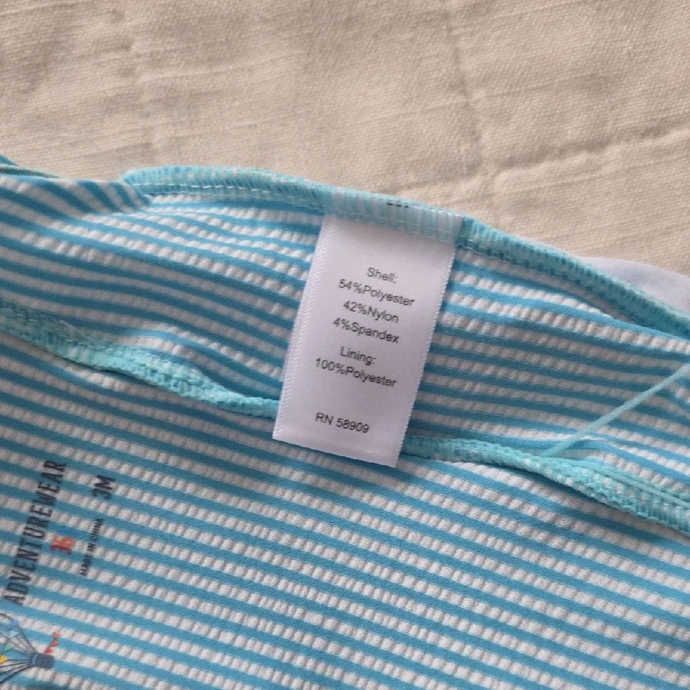 Swimsuit Infant 3 Monts Striped Ruffle Adevnturewear 360